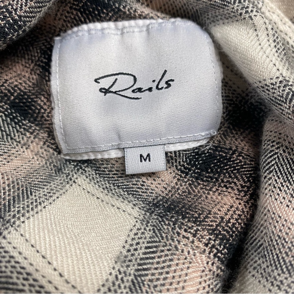 Rails Hunter Button-Front Shirt In Ivory Coal Blu… - image 7